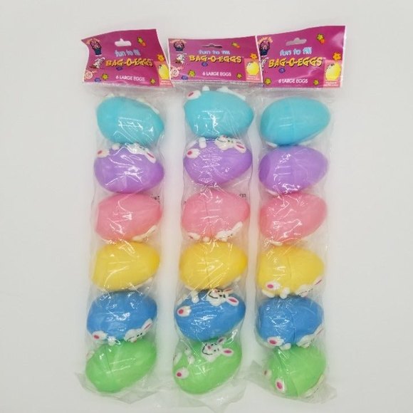 Fun to Fill Easter Bag O Eggs Stand Up Bunny Rabbit Light Colored - Picture 1 of 5